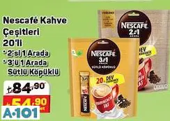 NESCAFE KAHVE ÇEŞİTLERİ 2'Sİ 1 ARADA 3'Ü 1 ARADA